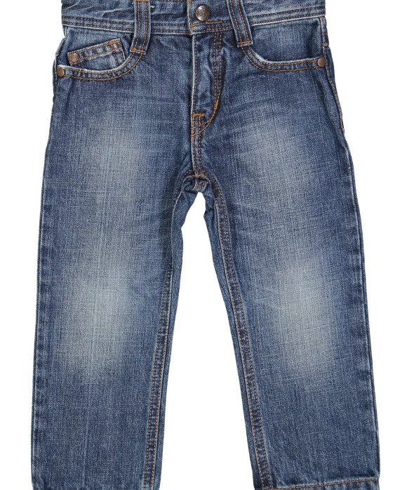 lange broek blauw jeans met rits 03j