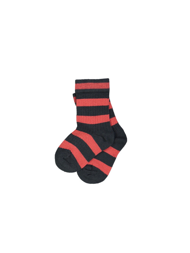 chaussettes rayé rouge