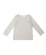 T-shirt rayé gris chiné
