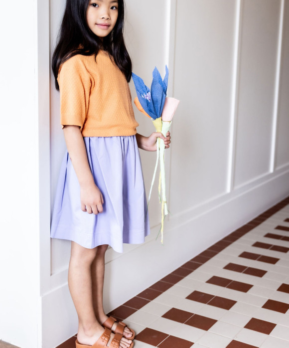 Rok midi lila 