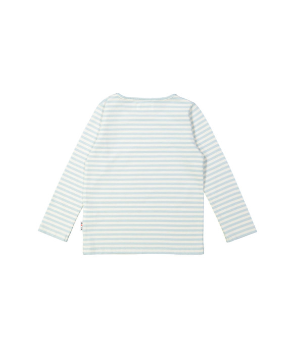 T-shirt streep lichtblauw 