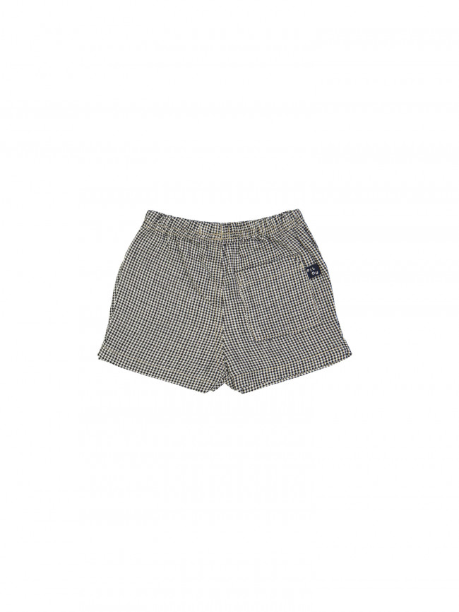 short mini vichy black