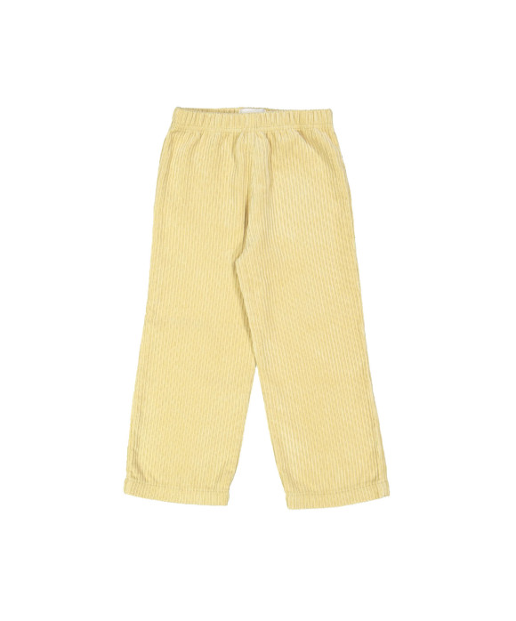 Pants comfy wide rib yellow