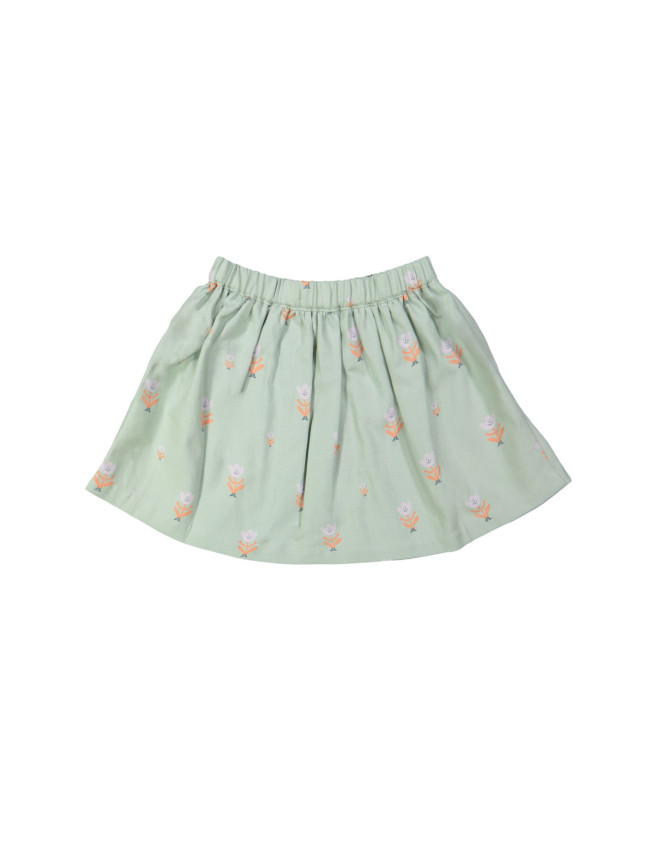 Jupe fleur menthe