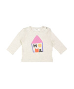 T-shirt mini home chiné lichtgrijs 03m