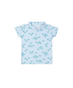 polo sponge school fish light blue