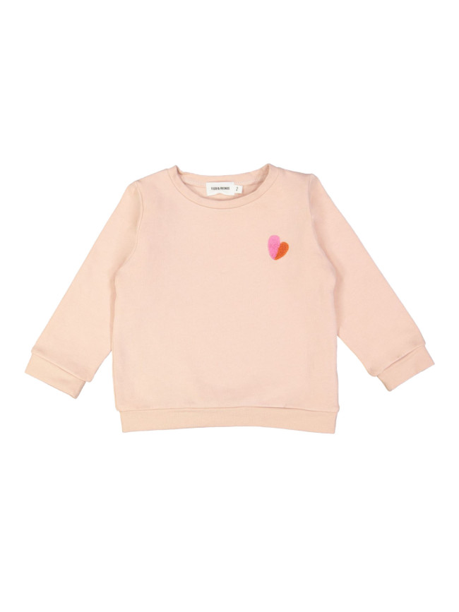 Sweater coeur rose vieux