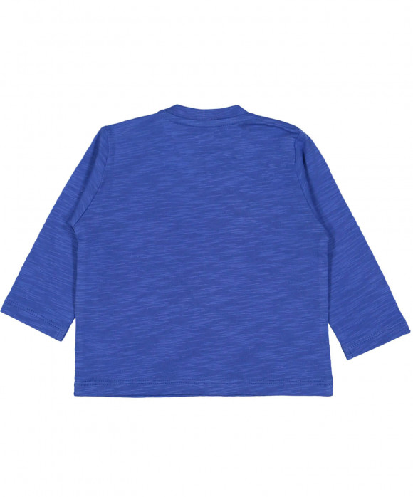 t-shirt sport stripe felblauw
