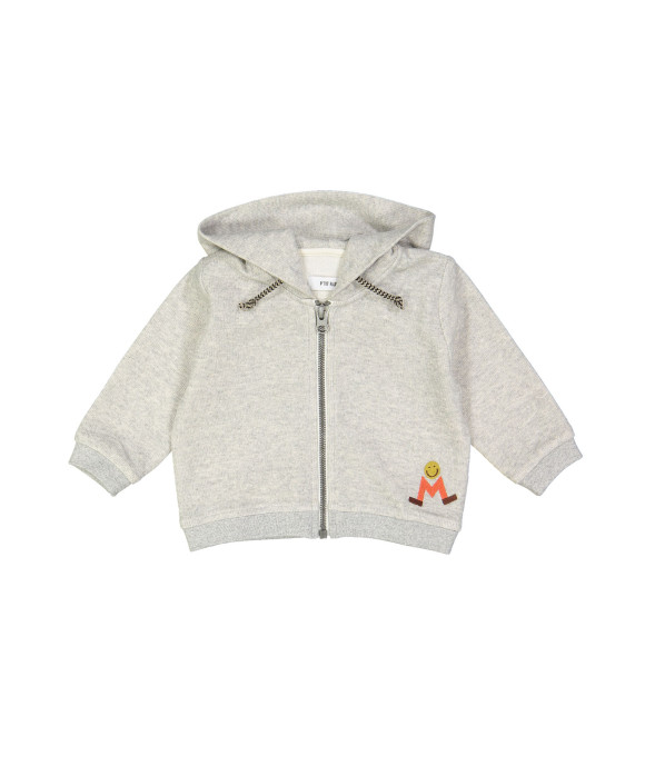 gilet capuchon mini gris