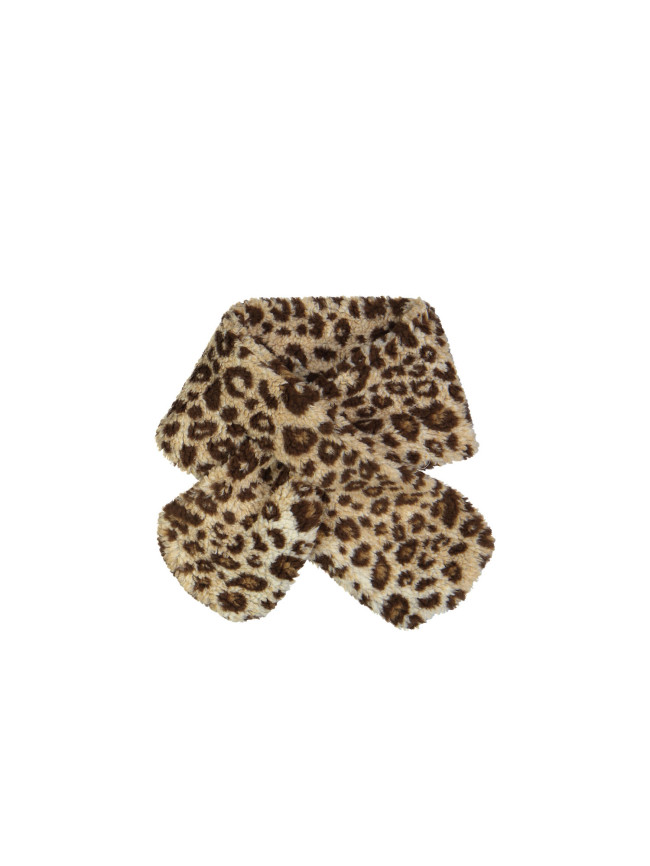 écharpe leopard beige