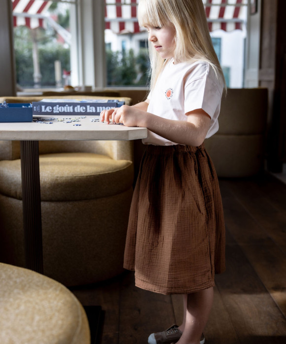Rok midi bruin 