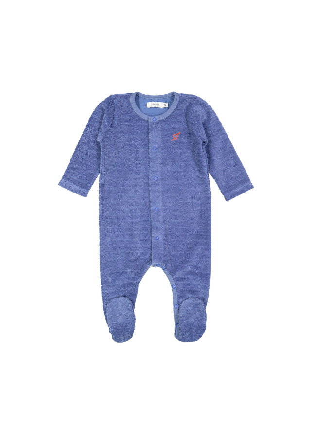 pyjama ribspons heart blauw 00m