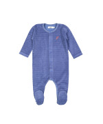 pyjama ribspons heart blauw 00m