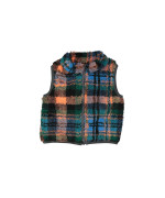 Bodywarmer teddy check green