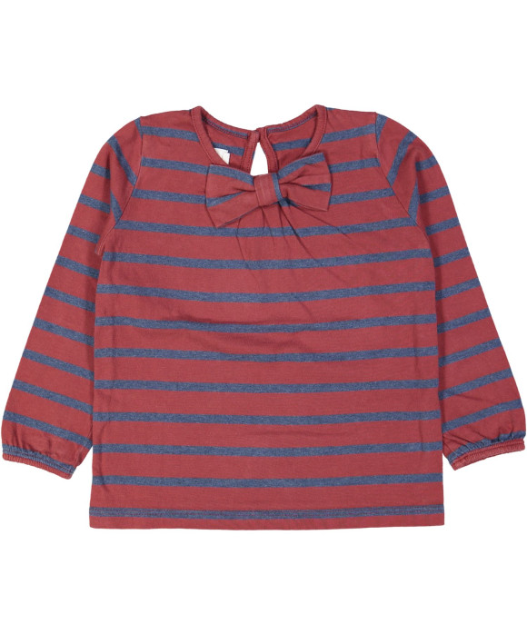t-shirt bordeaux gestreept 03j