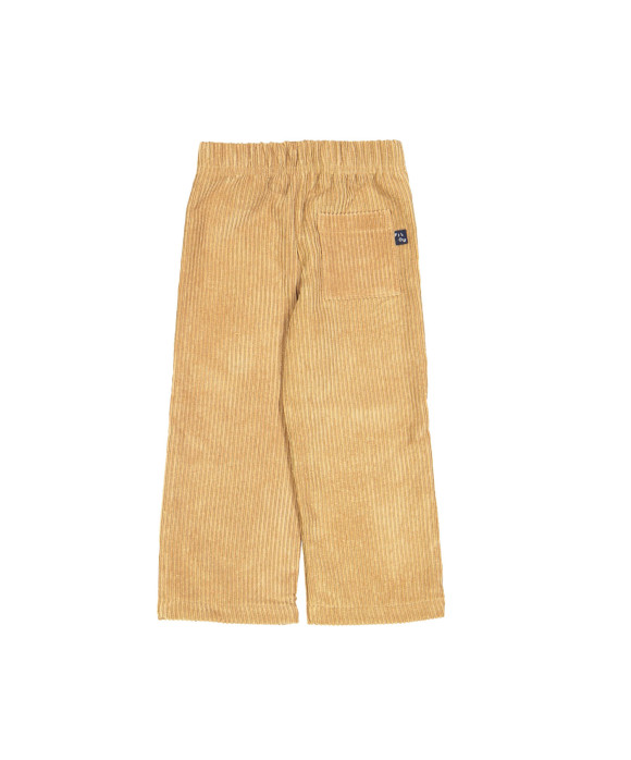 Comfy broek brede rib camel