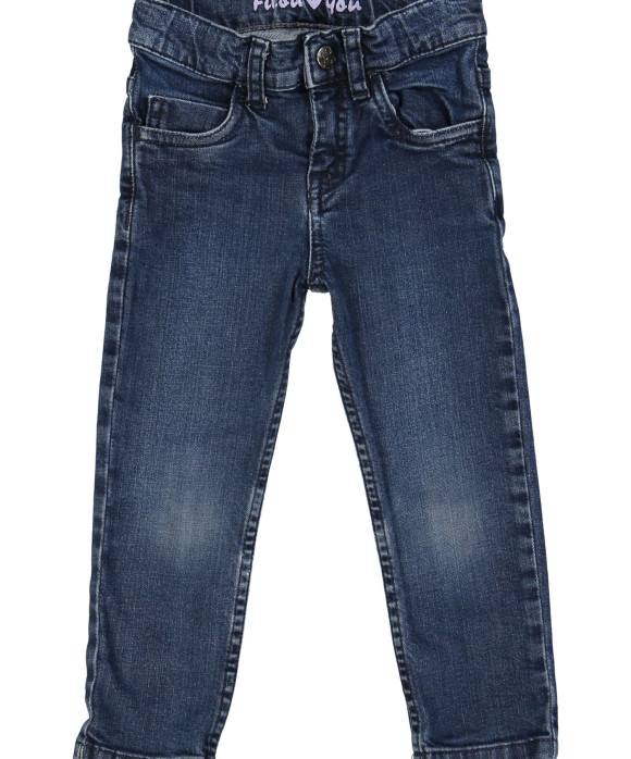 lange broek blauw jeans met rits 02j