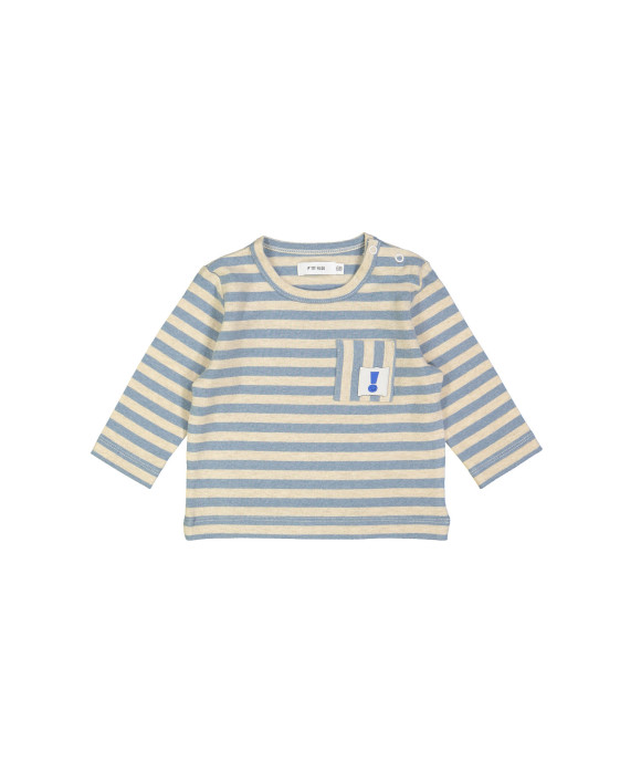 t-shirt mini zak streep blauw chiné