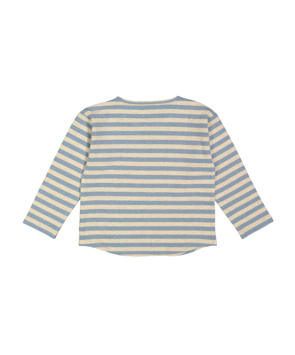 t-shirt stripe blue chiné