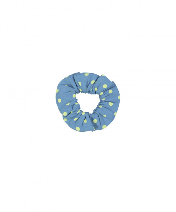 scrunchie dots blauw