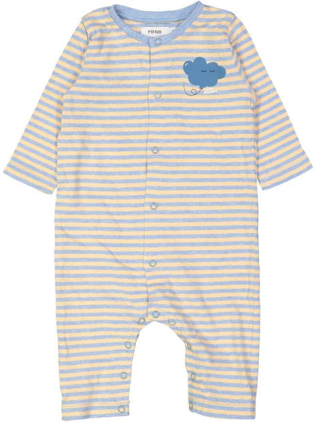 pyjama blauw gestreept wolkje 03m .