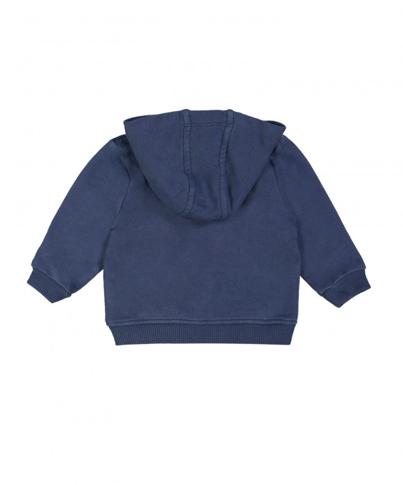 hooded cardigan mini dark blue