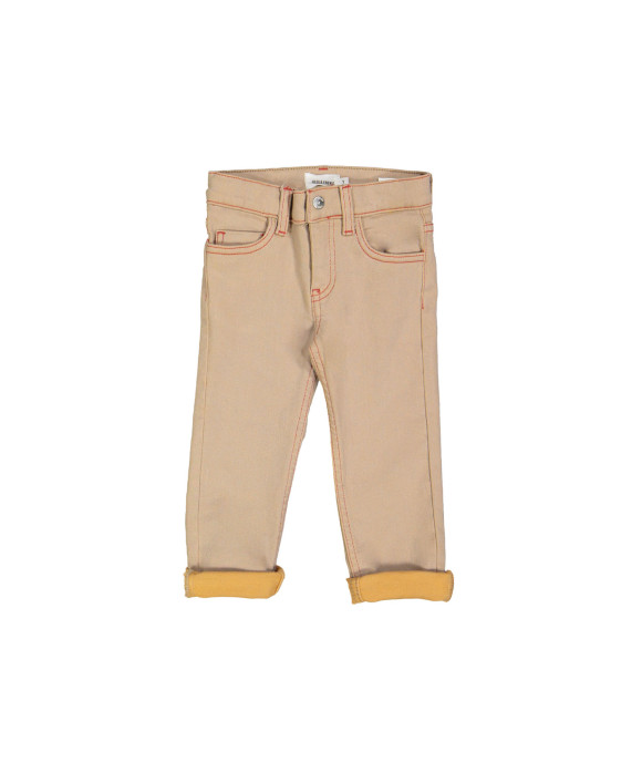 Jeans regular rits beige 