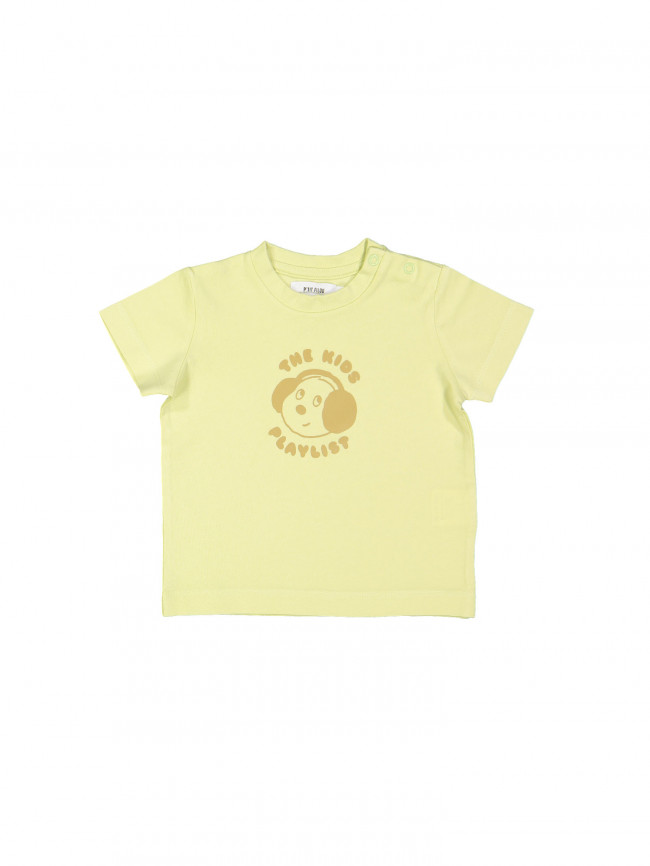 t-shirt mini dog playlist groen 06m