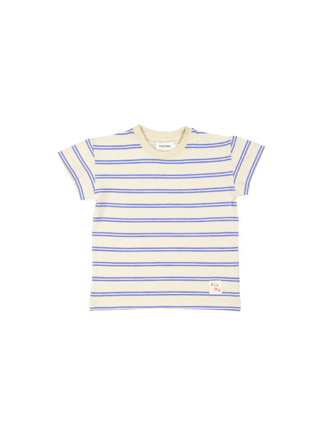 T-shirt streep lavendel 02j