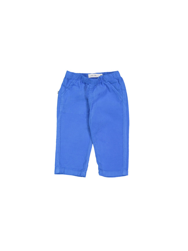 Pantalon comfy mini côtelé bleu électrique