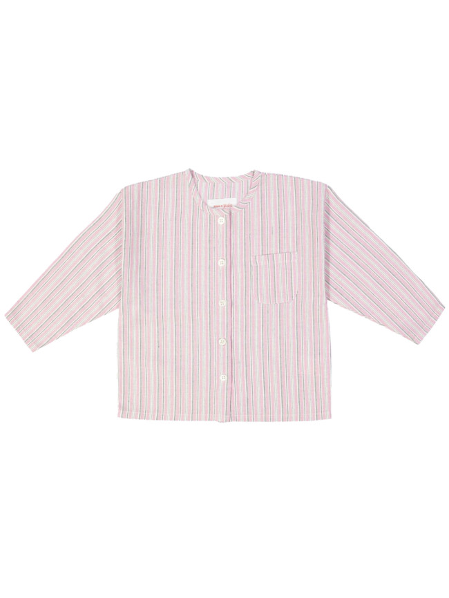 chemise rayée rose clair