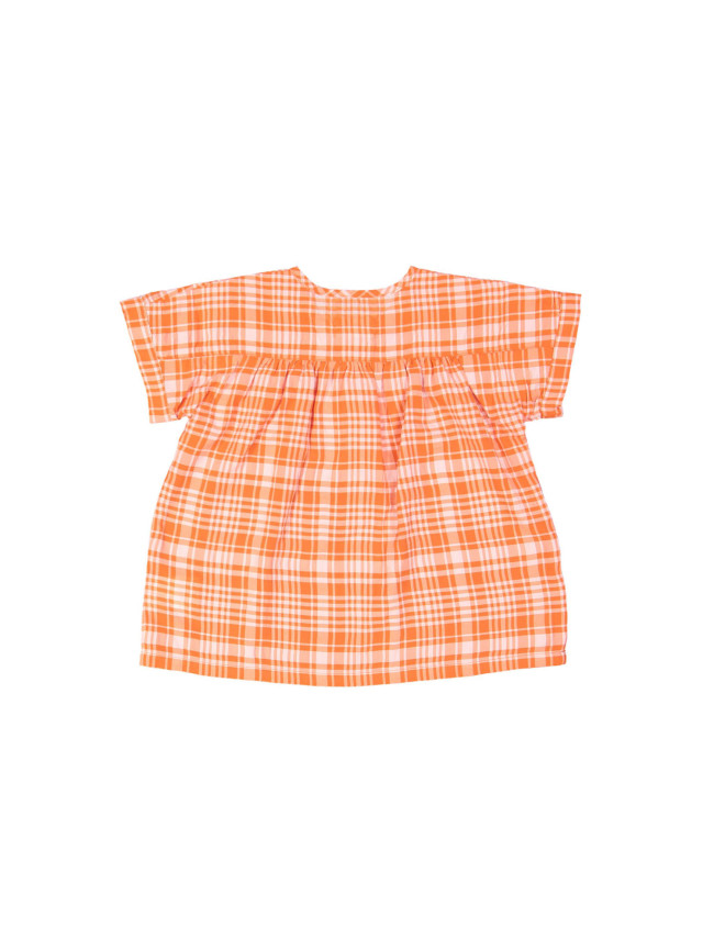 blouse plaid orange