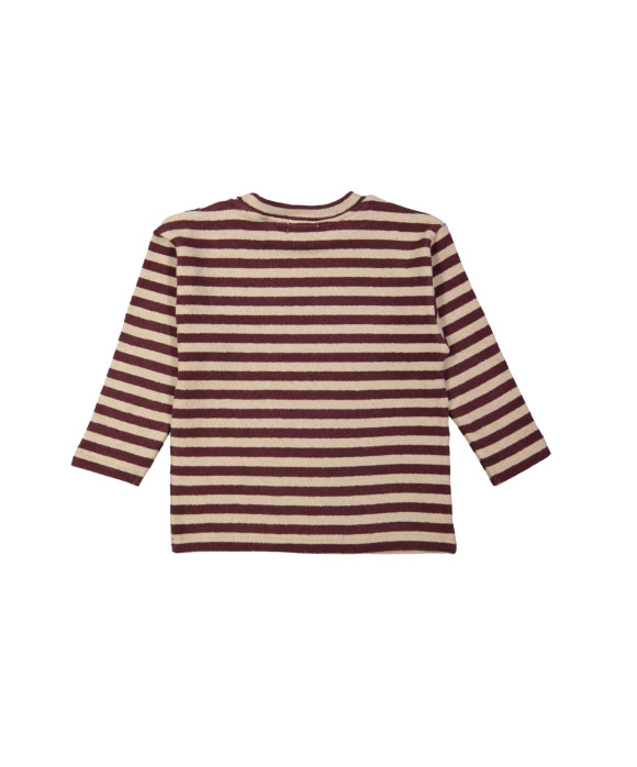 Sweater streep bordeaux 
