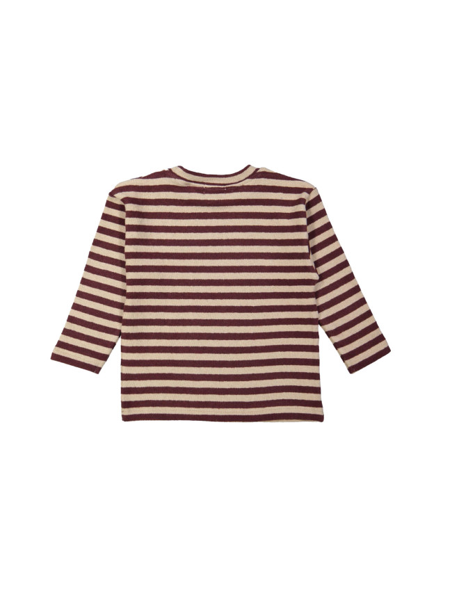 Sweater streep bordeaux 12m-18m