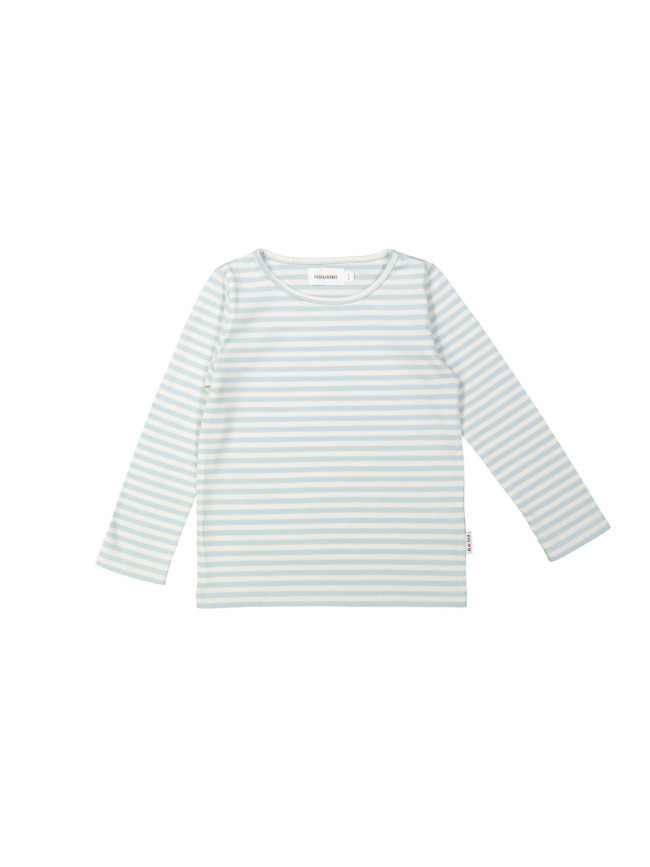 T-shirt rayé bleu clair