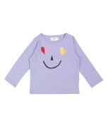 t-shirt heart smiley lavendel 03j