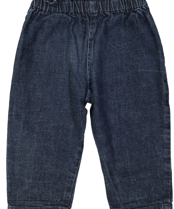 lange broek blauw jeans op elastiek 12m