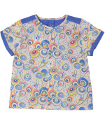 t-shirt blauw bloemen 07j .