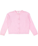 gilet tricot roze effen 18m