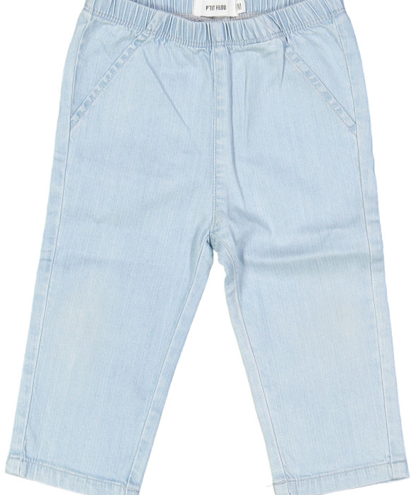 lange broek blauw effen 09m