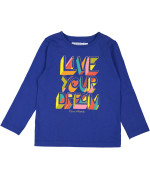 t-shirt blauw live your dream 04j .