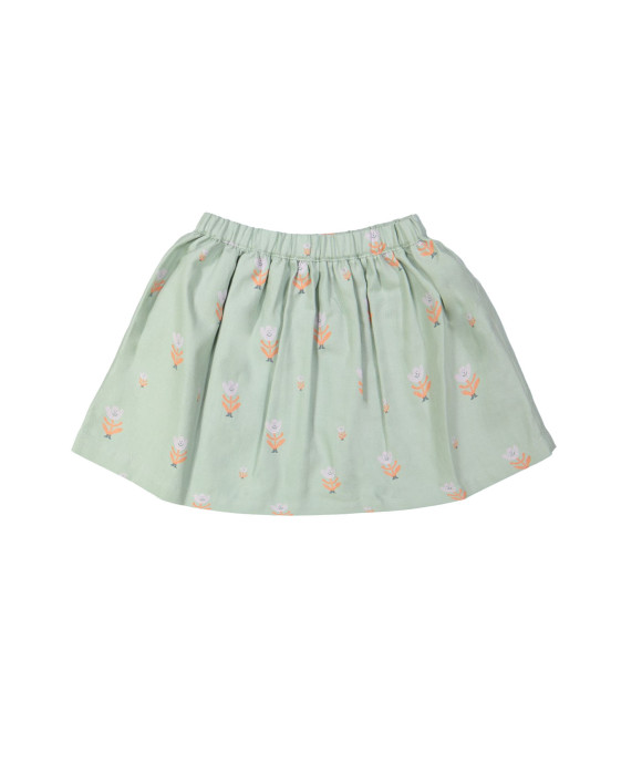 Jupe fleur menthe