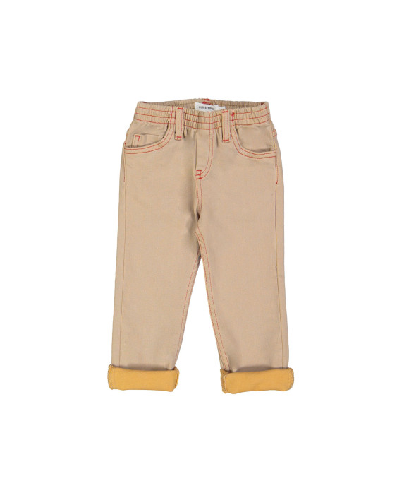 Jeans regular rekker beige 