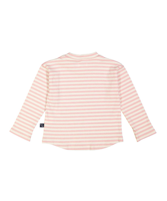 t-shirt rib streep roze