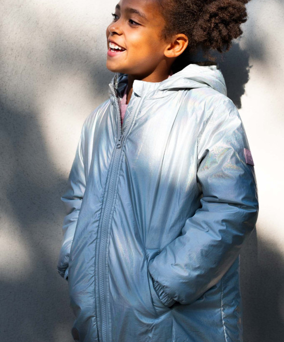 Winter jacket girls silver