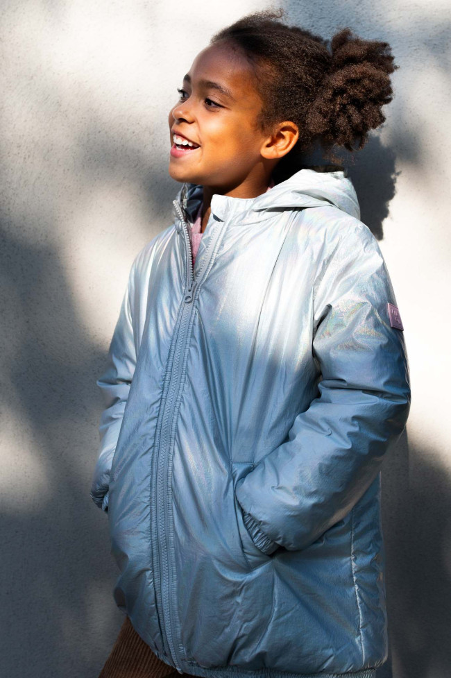 Winter jacket girls silver