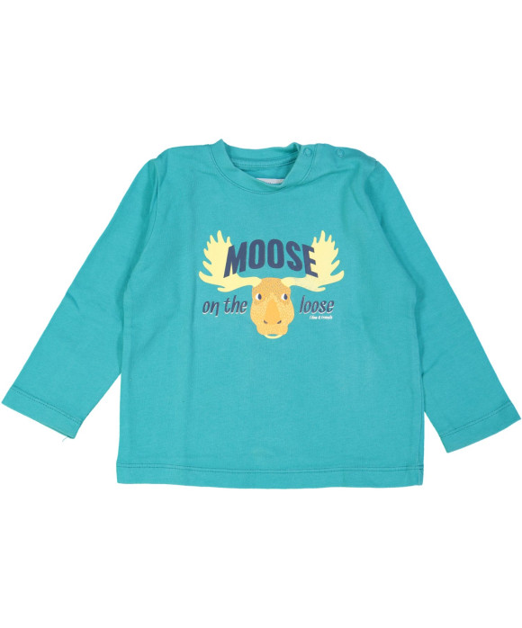 t-shirt groen moose 18m