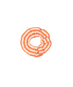 Scrunchie stripe bright orange