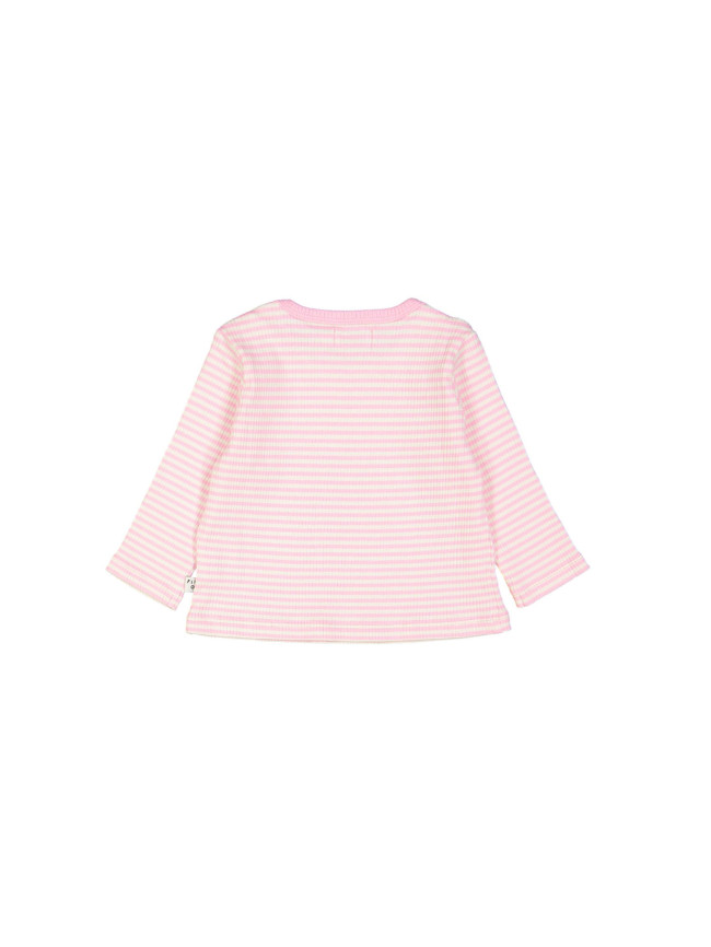 t-shirt mini côte rayé rose vif