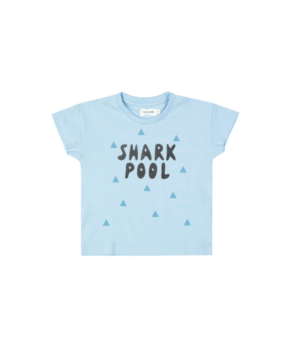 t-shirt boxy shark pool lichtblauw 02j